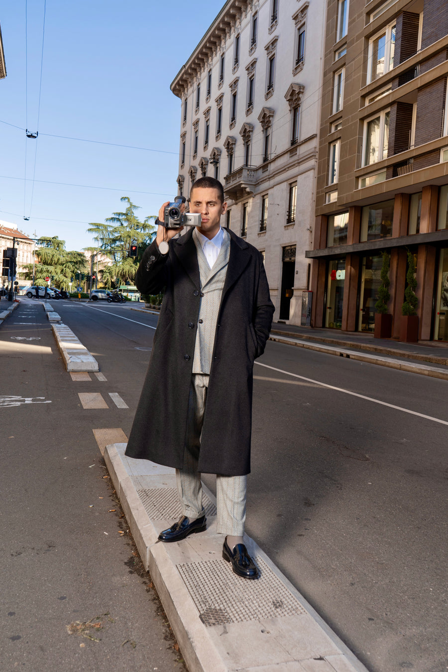 Cappotto Soprabito Uomo di Cashmere Nero da Uomo
