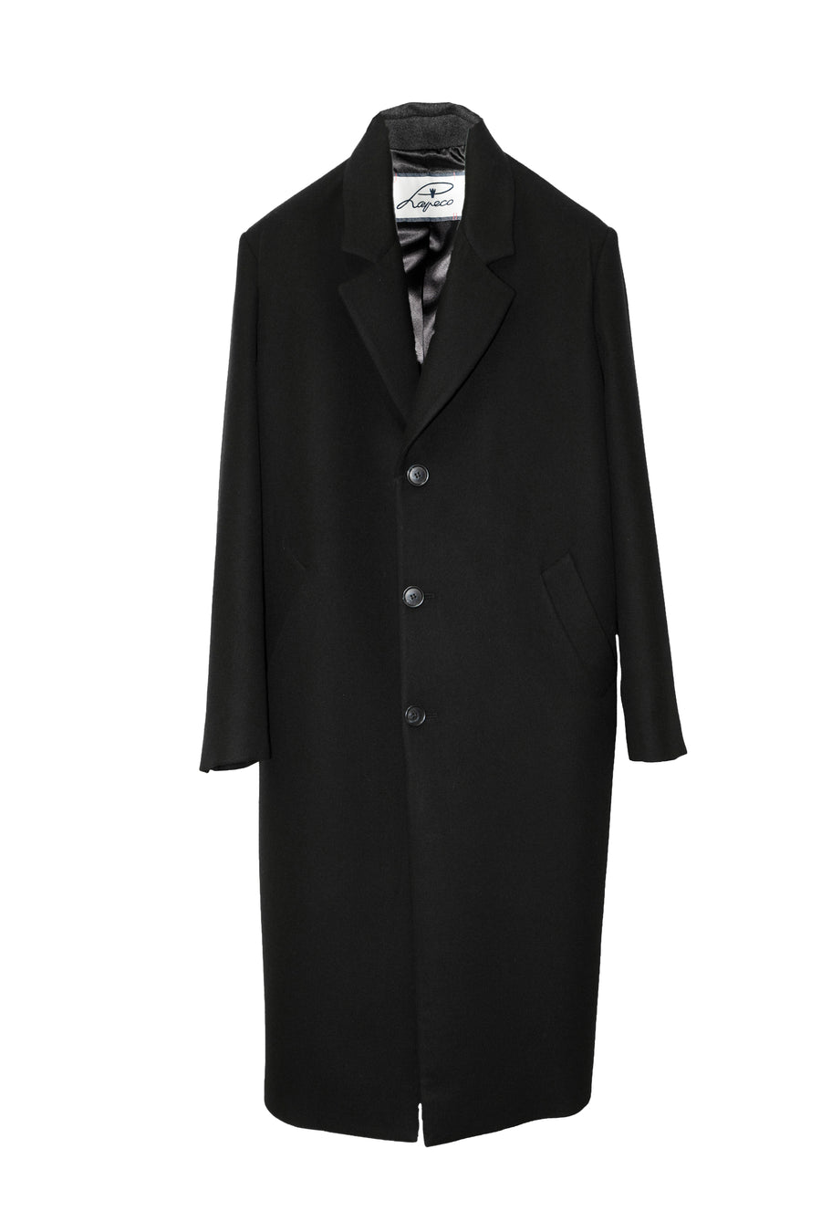 Cappotto Soprabito Uomo di Cashmere Nero da Uomo