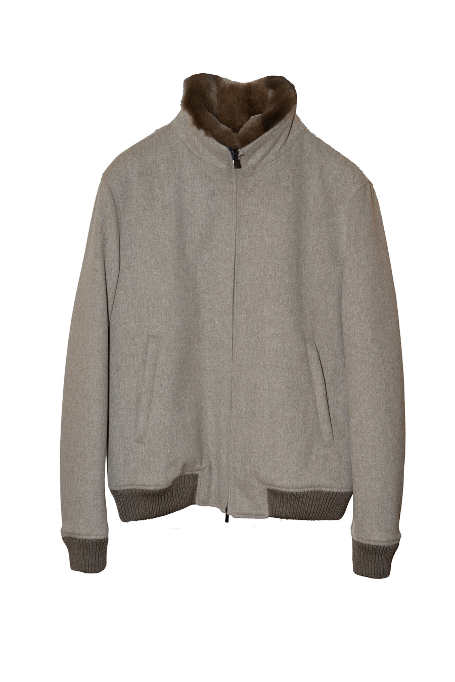 Giacca Bomber Cashmere Loro Piana Beige da Uomo