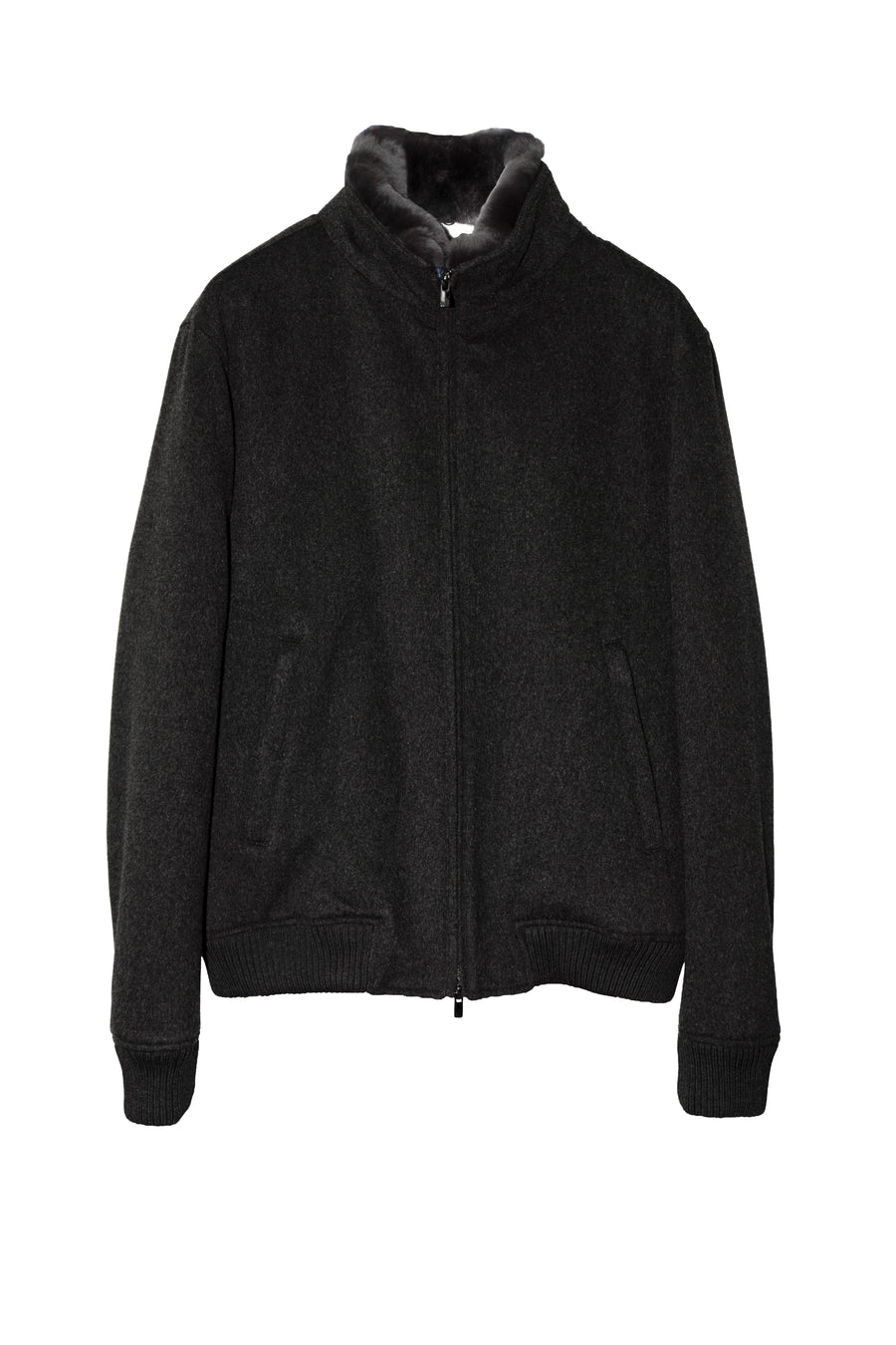 Giacca Bomber Cashmere Loro Piana Antracite da Uomo