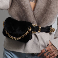Waist Bag Fanny Pack Mink - Black