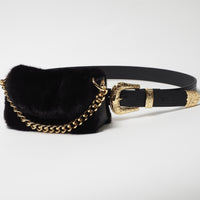 Waist Bag Fanny Pack Mink - Black