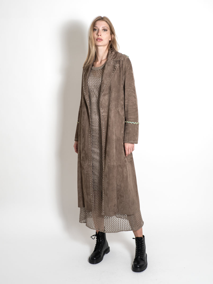 Dakota Suede Trench Coat for Women